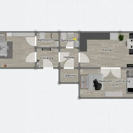 דירה Flat With Balcony And Garage פראג